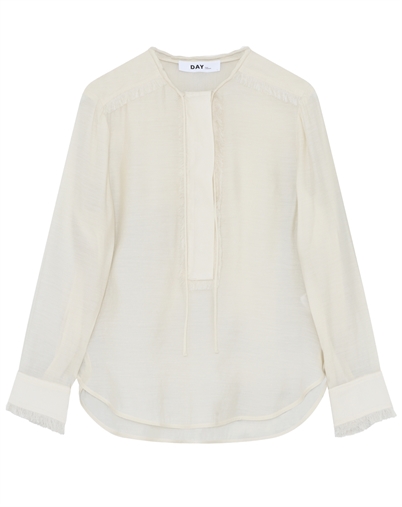 Day Birger et Mikkelsen - Rasche Refined Fringes Bluse - Jet Stream